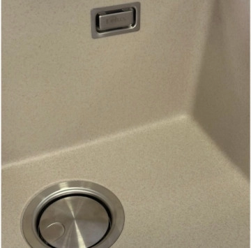 Комплект мивка, смесител и дозатор за кухня бежов гранит Oatmetal